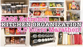 *NEW* EXTREME KITCHEN ORGANIZATION IDEAS 2023 | 2 HOUR CLEANING MARATHON + ORGANIZING + DECLUTTERING