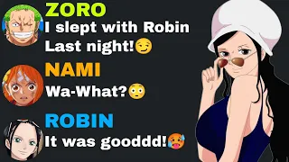 Zoro did it with Robin | wait for twist | One Piece