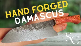 Mastering Knife Making: Hand-Forged Damascus Steel Chef Knife