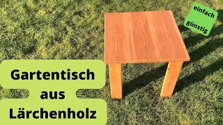 Gartentisch selber bauen Holz Anleitung