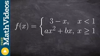 Find the values a and b that make the function differentiable