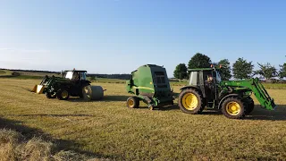 Heu pressen mit John Deere/Drohnen Video