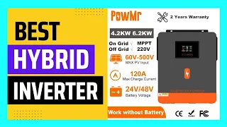PowMr 6.2KW 4.2KW Hybrid Solar Inverter On Grid Pure Sine Wave Inverter 24V 48V 230V