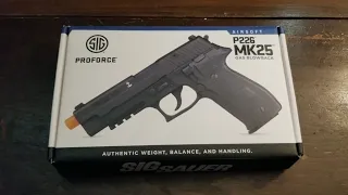 Airsoft Sig Proforce P226 MK25 Gas Blowback Unboxing