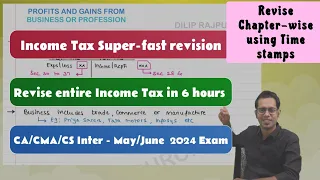 Sanjeevni Buti for DT | Income Tax Super-fast Revision | CA CS CMA | May/June 2024 Exams