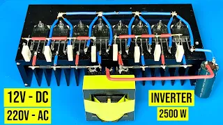 how to make simple inverter 2500W , sine wave , 8 mosfet , IRFz 44n , Aufero