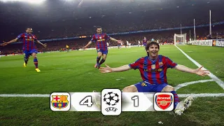 ملخص مباراة برشلونة و ارسنال 4 - 1 ◄ سوبر هاتريك لي ميسي - تشامبيونز ليج 2010 بتعليق  عصام الشوالي