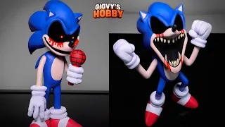 Making Sonic.exe Act 1 & 2 ➤ Fnf VS SONIC EXE 2.0 Mod ★ Cosclay Polymer Clay Tutorial