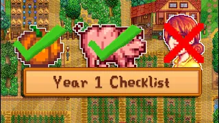 Year 1 Checklist - Stardew Valley