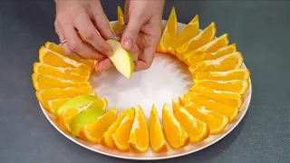 How BEAUTIFUL to SERVE fruit on the festive table! Fruit slicing. 5 ways at once!