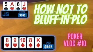 Reviewing My Poorly Executed BLUFFS at the 5/5 PLO in Hustler Casino.  Poker Vlog #10