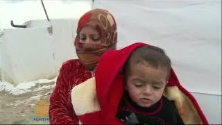 Syria's refugees battle harsh weather