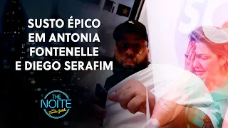 Antonia e Diego levaram um baita susto de monstro no camarim | The Noite (29/09/21)