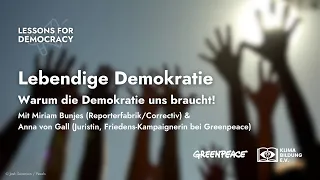 Lessons for Democracy | Lebendige Demokratie