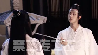 "The Untamed" BTS -YiZhan sweet moment:.... BJYXSZD - Yibo, how can you play role as Wangji?