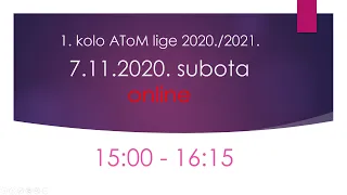 Atom liga 7.11.2020. online