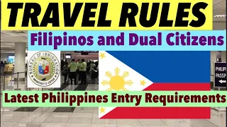 UPDATED TRAVEL REQUIREMENTS FOR FILIPINOS GOING TO PHILIPPINES