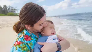 Baby Is Scared Of The Ocean