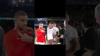 England players taking OFF SILVER MEDALS // FOOTBALL vs RUGBY