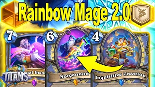 Tier 1 META DECK! Rainbow Mage 2.0 Is The Best Mage Deck After NERFS At Titans Hearthstone