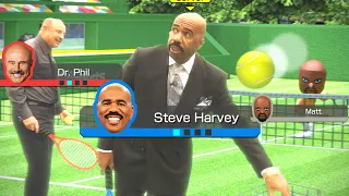 Dr Phil & Steve Harvey in Wii Sports Tennis