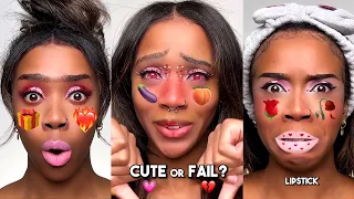 CUTE 💚 or FAIL? 💔 Tiktok Filters Pick My Valentines Makeup