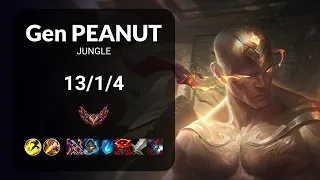 Gen Peanut Lee Sin vs Nunu & Willump JUNGLE - KR GRANDMASTER Patch 13.20