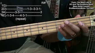 THAT'S THE WAY I LIKE IT KC & The Sunshine Band Bass Guitar Lesson @ericblackmonmusicbass9175