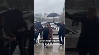 Berlinale festival jury president #KristenStewart arriving at the Red Town Hall