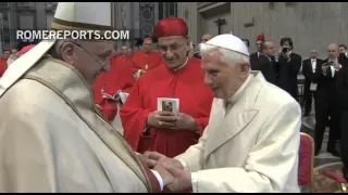 Benedict XVI attends Consistory in St. Peter's Basilica