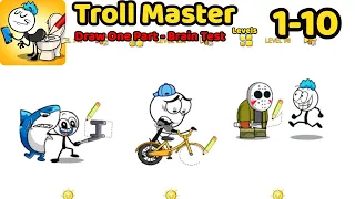 Troll Master - Draw One Part - Brain Test Levels 1 - 10 Gameplay Walkthrough