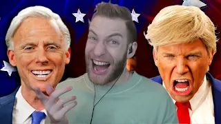 THIS WOULD BE IMPOSSIBLE!!! Reacting to "Donald Trump vs Joe Biden" Epic Rap Battles of History