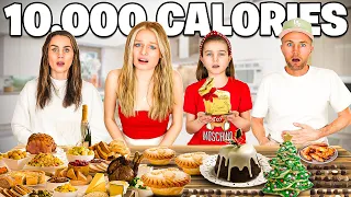 10,000 CALORIE CHALLENGE Christmas Foods! | Family Fizz