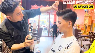 ASMR - 💈Vietnam BarberShop - $6,3 - Haircut, head massage and styling - Full version