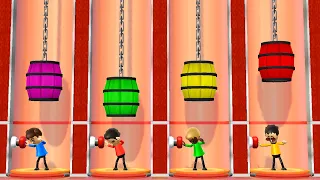 Wii Party Minigames - Miranda Vs Pablo Vs Stephanie Vs Akira (Hardest Difficulty)