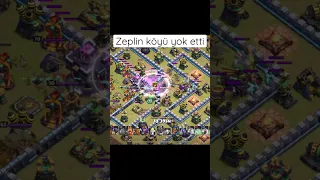 SADECE ZEPLİN + SÜPER OKÇU TÜM KÖYÜ YOK ETTİ. | Clash of Clans