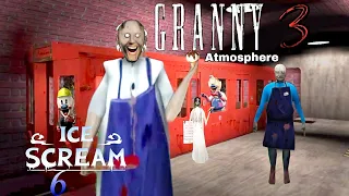 Granny 3 in Ice Scream 6 Atmosphere | Train Escape fullgameplay