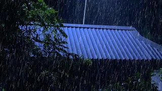 The Deepest Healing Sleep in Only 3 Minutes with Heavy Rain & Thunderstorm Sounds on a Tin Roof