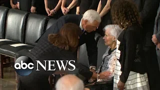 Roberta McCain, 106, attends son John McCain's Washington services