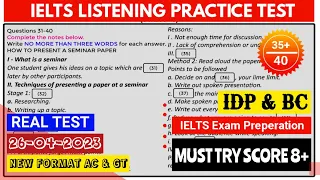 IELTS Listening Practice Test 2023 with Answers | NEW IELTS LISTENING TEST 2023 | 26.04.2023