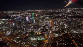 Beautiful landing in Dallas at night  (Dallas Love Field)