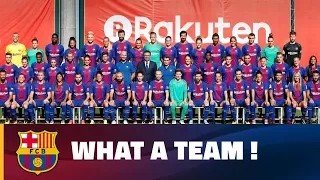 Barça first team and women's team pose for official photo 2017/18