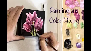 Tulips Acrylic Painting | Color Mixing | Time-lapse | Tulip Painting | Neha Vartak Art