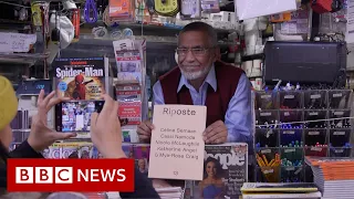 How this iconic Manhattan newsstand survived the Covid pandemic - BBC News