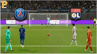 Penalty Shootout | PARIS SAINT-GERMAIN vs LYON | Mbappe | Efootball PES Gameplay