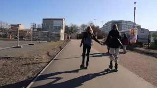 Radtour am Mainuferweg von Offenbach nach Frankfurt am Main.