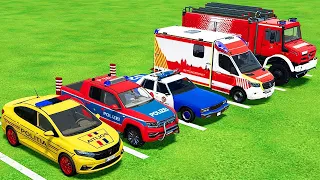 DACIA, VOLKSWAGEN AMAROK, CHEVROLET,  POLICE VEHICLES & MERCEDES VOLKSWAGEN AMBULANCE EMERGENCY!FS22