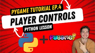 Python Pygame Tutorial - Episode 4! Create a Player Object, and Define Player Controls and Movement!