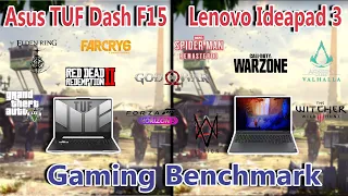2022 Lenovo IdeaPad 3 vs Asus TUF Dash F15 Gaming Benchmark Test | #RTX3050 | @StealthGamerSG