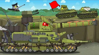 Is the "Landkreuzer p1500" land cruiser a new Soviet monster? Cartoon about tanks